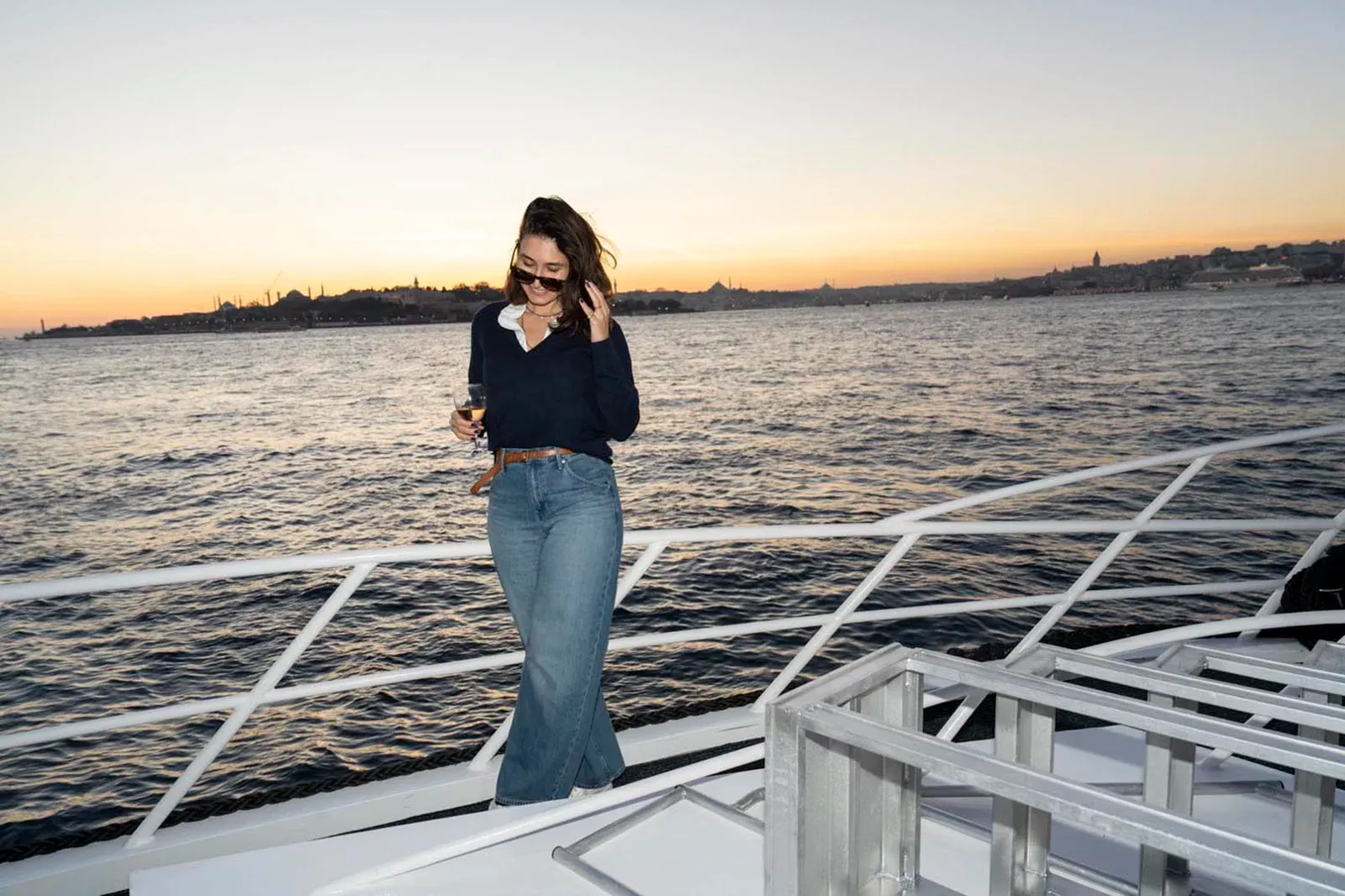 Bosphorus Sunset Cruise with Wine on a Luxury Yacht